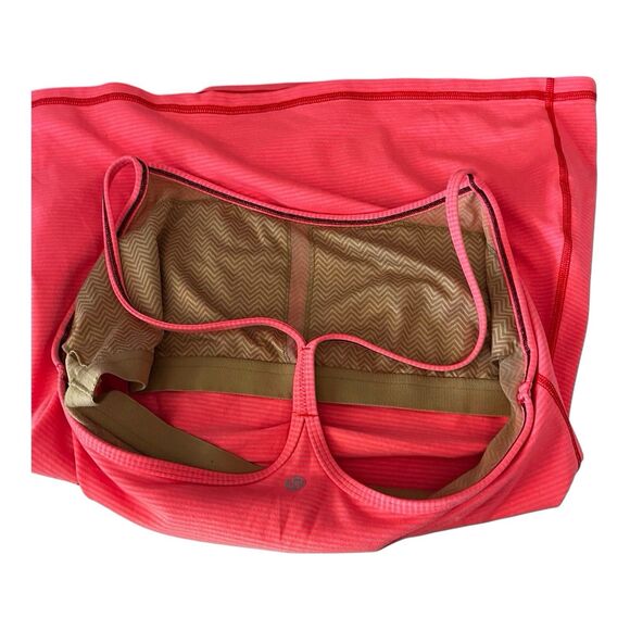 Lululemon Athletica Womens Power Y Back Tank Top PINK Stripes Size 6-8 Or S-M - Picture 6 of 10